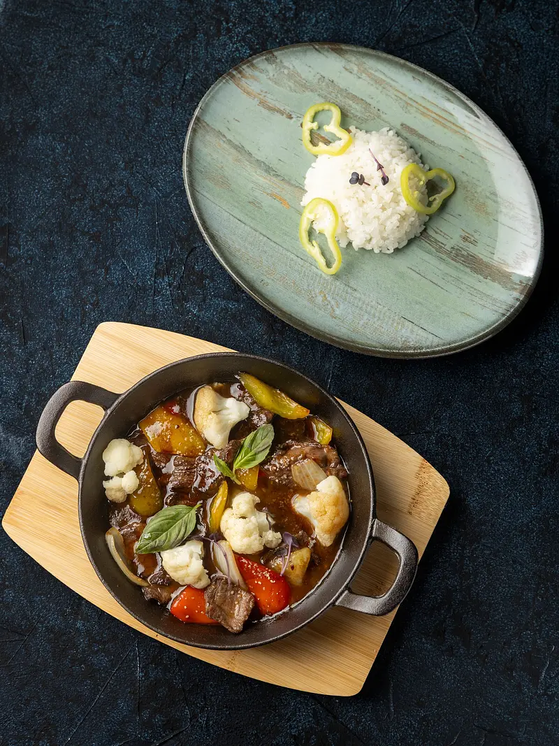 Говядина на сковороде 