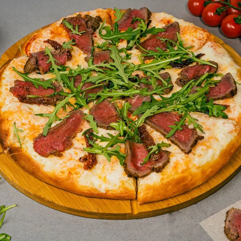 С ростбифом 30/40 см тонкое или классическое тесто