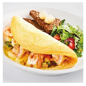 Омлет с креветками 