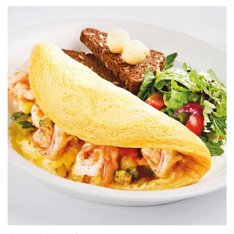 Омлет с креветками 