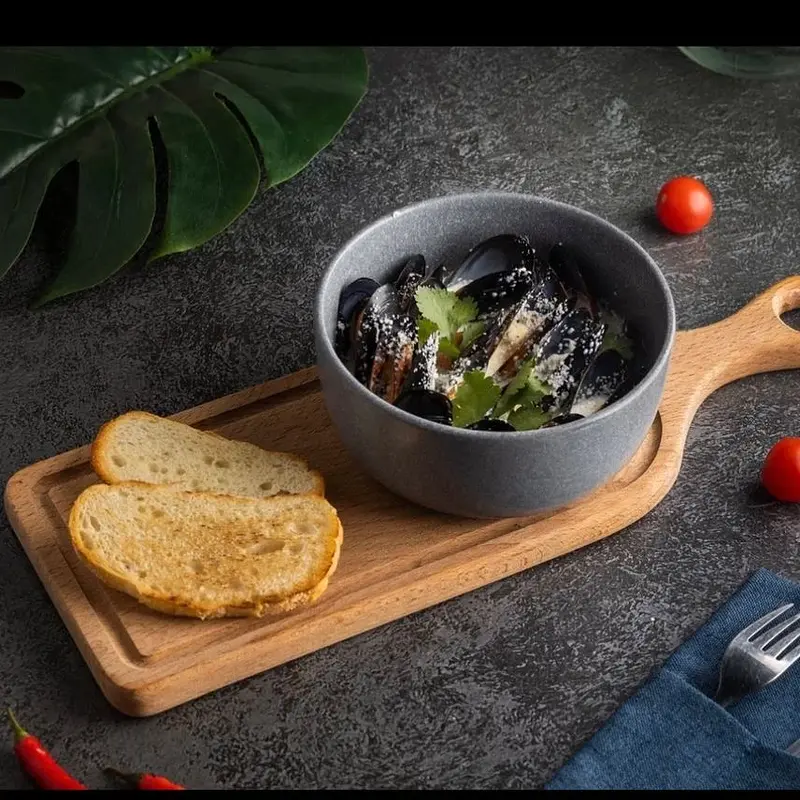 Мидии в сливочном соусе