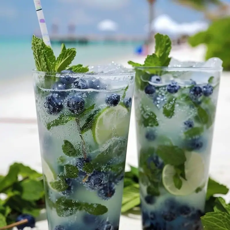 Лимонад ‘’ Блю круасао’’ с голубикой